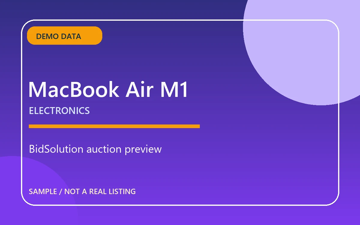 ภาพ[ตัวอย่าง] MacBook Air M1 256GB · ชุด 01 สำหรับประมูลออนไลน์