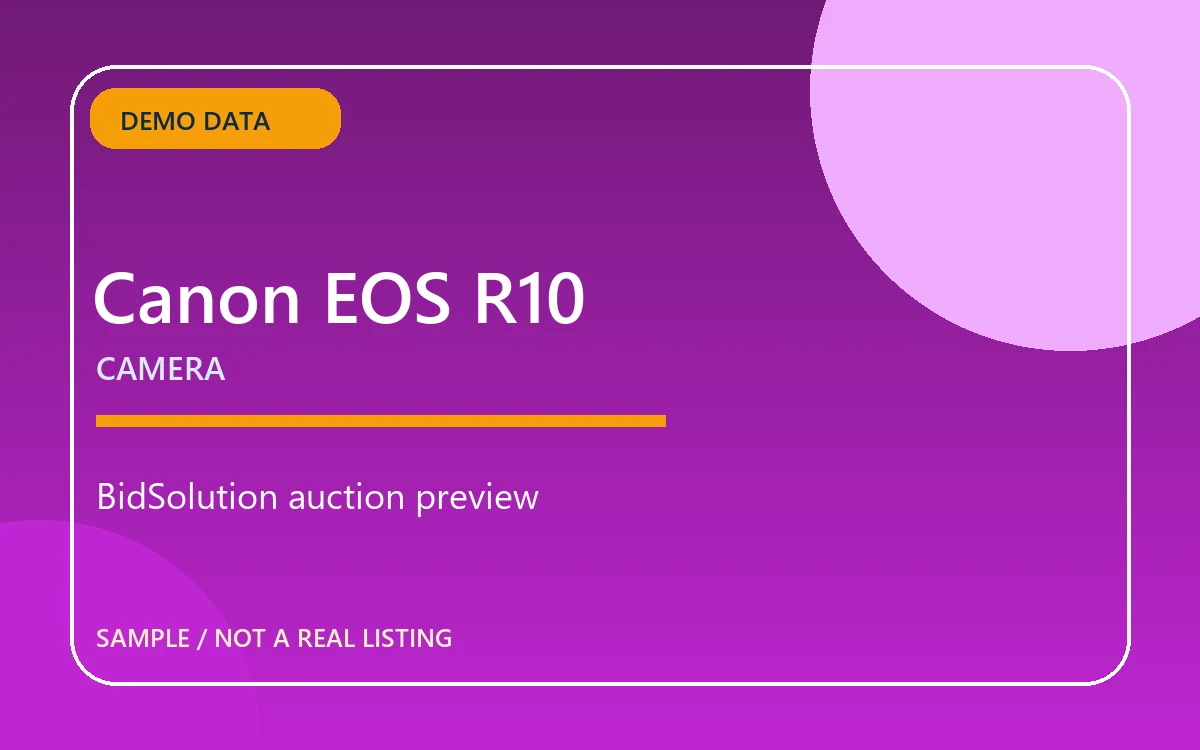 ภาพ[ตัวอย่าง] Canon EOS R10 Body · ชุด 01 สำหรับประมูลออนไลน์
