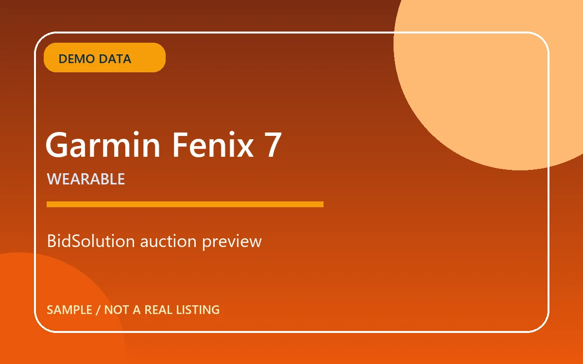 ภาพ[ตัวอย่าง] Garmin Fenix 7 · ชุด 01 สำหรับประมูลออนไลน์