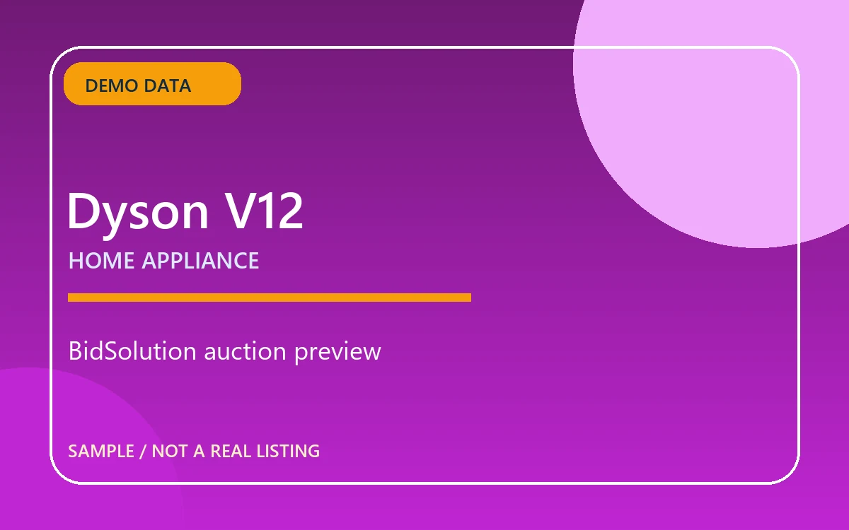 ภาพ[ตัวอย่าง] เครื่องดูดฝุ่น Dyson V12 · ชุด 01 สำหรับประมูลออนไลน์
