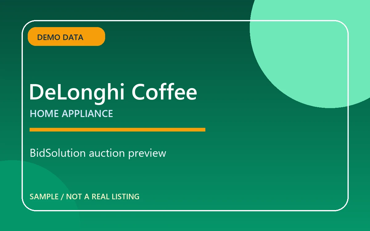 ภาพ[ตัวอย่าง] เครื่องชงกาแฟ DeLonghi · ชุด 01 สำหรับประมูลออนไลน์
