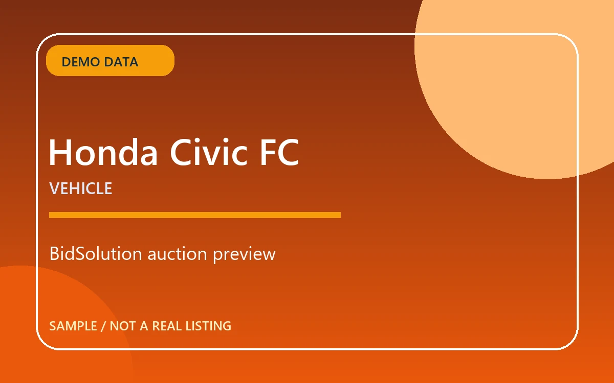 ภาพ[ตัวอย่าง] Honda Civic FC 1.8 EL · ชุด 02 สำหรับประมูลออนไลน์
