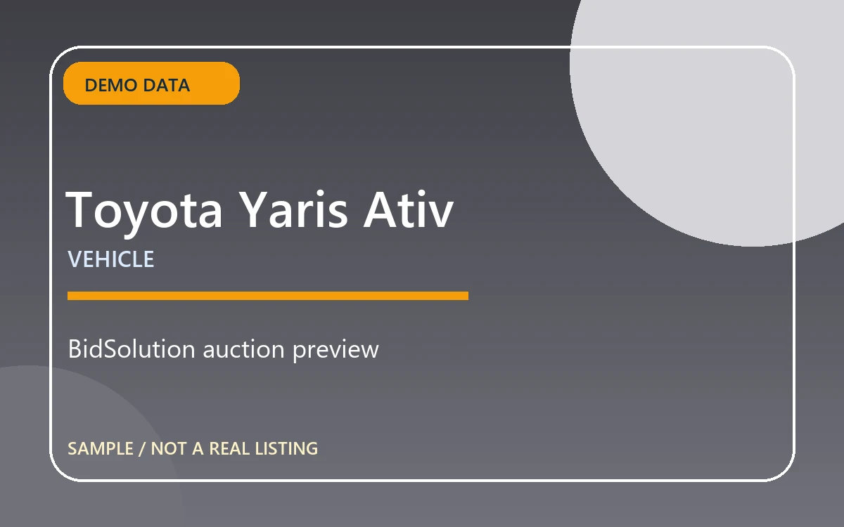 ภาพ[ตัวอย่าง] Toyota Yaris Ativ Smart · ชุด 01 สำหรับประมูลออนไลน์