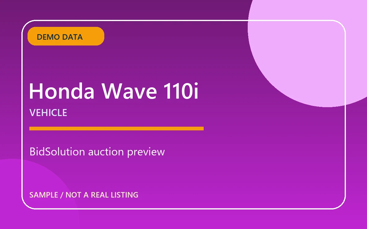 ภาพ[ตัวอย่าง] Honda Wave 110i · ชุด 01 สำหรับประมูลออนไลน์
